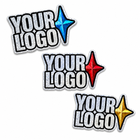 Autocollants holographiques en cristal avec logo personnalisé, imperméables, autocollants personnalisés de qualité supérieure, découpés à la forme, pour casque