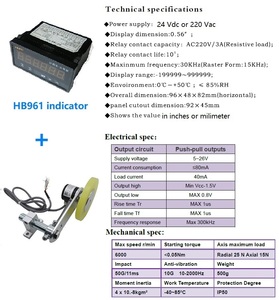 Length Encoder With Indicator Textile and Printing Sensor GHW38G1000BMP526-300+ HB961 <b>Wheel</b> Encoder With Indicat - Product Image 3