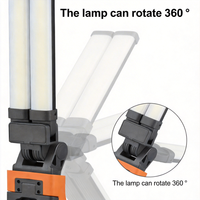 Lampe de travail compacte rechargeable à LED basse consommation avec base magnétique puissante et support portable, idéale pour garage et mécaniciens