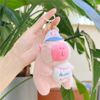 Date de haute qualité en gros Mini Anime Design populaire dessin animé mignon Capybara poupée animaux en peluche et jouets en peluche porte-clés en peluche