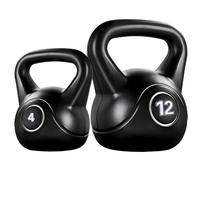 Mancuerna de Hierro Fundido Negra para Hombre con Asa Antideslizante, Uso Comercial, Entrenamiento de Fuerza y Sentadillas, 6 kg, Mezcla de Cemento PE, Desarrolla Músculo