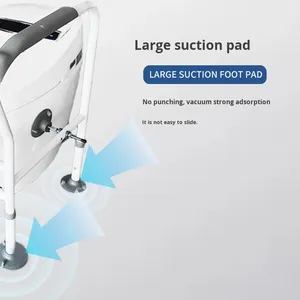 Main courante de toilette antidérapante, réglable, pliable, légère, pour personnes âgées, sécurité de la salle de bain, fournitures de rééducation thérapeutique - Product Image 5