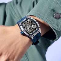 Montre pour homme de luxe 2024 42MM New Alien Hollow Back Transparent Movement, verre saphir, automatique, pour hommes