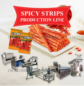 Máquina para Hacer Bocadillos Inflados Asiáticos, Maquinaria para Tiras Picantes, Línea de Producción de Tiras Picantes - Product Image 5