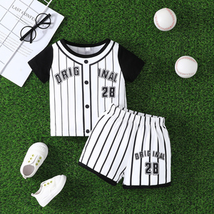 Conjunto Deportivo Informal para Niños Pequeños, Venta al Por Mayor de Fábrica, Ropa Roja de Boutique para Niños de 6 Meses a 3 Años, Tela de Lona con Estampado de Camuflaje - Product Image 1