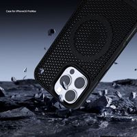 Pour iPhone 16 15 Pro Max Étui de téléphone magnétique en métal avec support Dissipation de chaleur Accessoire réseau pour 2024 Compatible 14 Plus 13 12 11