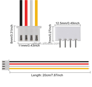 XH 2.54mm <span class=keywords><strong>4</strong></span>-pin tiêu đề kết <span class=keywords><strong>n</strong></span>ối Nam để <span class=keywords><strong>n</strong></span>ữ 200mm phẳng Dây Cáp Adapter với Brass liê<span class=keywords><strong>n</strong></span> hệ với 26AWG tương thích PCB XH (4P) - Product Image 4