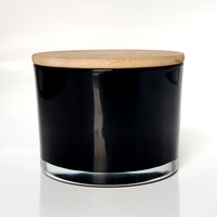 A06P – Nouveaux pots à bougies personnalisés avec logo, couleur blanche, 17 oz, en verre poli massé avec couvercles, vente en gros