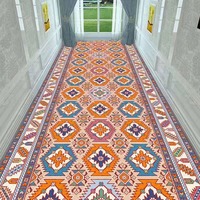 Cuttable Persian Style Runner Rug, Washable Full Roll Carpet for Hallway Entryway Living Room Home Use