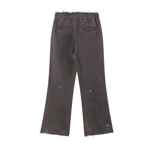 Wholesale 100% Cotton French Terry Paint Style Baggy <b>Carpenter</b> <b>Pants</b> Classic Distressed Fade Washed Double Knee <b>Men's</b> <b>Pants</b> - Product Image 6