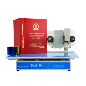 Diary cover Red blue sliver gold foil printing manual hot foil stamping machine flatbed printer