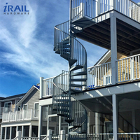 Rampe d'escalier en acier inoxydable avec verre trempé, système de balustrade moderne intérieur/extérieur, main courante d'escalier droite sur mesure