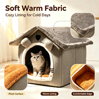 Lit pour chat, niche pour chien, maison pliable pour animaux de compagnie, nid douillet et chaud pour animaux de compagnie, petit lit pour chien pour petits chats, hiver