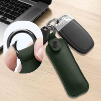 Clé USB en cuir très vendue avec étui de protection et porte-clés, pochette de rangement pour accessoires numériques