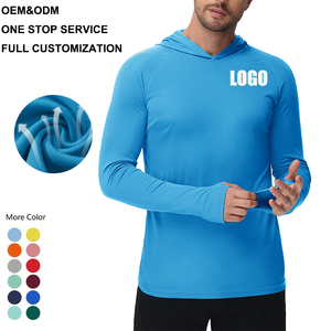Rash Guard Sun Protection Custom T-Shirts Men Upf 50 Long Sleeve <strong>Hoodie</strong> Custom Fishing Polyester t Shirt <strong>Hoodie</strong> for Bulk Buyers - Product Image 1