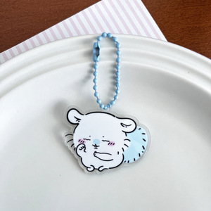 Llavero de Chiikawa Uzachiqiyikawa Kawa con Ocho Cuentas Pequeñas, Colgante de Dibujos Animados, Anillo para Llaves - Product Image 3