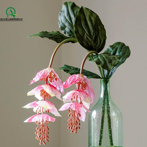 Artificial Medinilla <span class=keywords><strong>Magnifica</strong></span> PU Real Touch flores exóticas Tropical orquídea filipina Rosa planta de uva para la decoración del jardín del hogar - Product Image 1