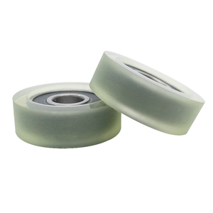 6000 roulement enduit roue de guidage de roue en caoutchouc souple rouleau d'avion plat poulie en polyuréthane PU poulie mécanique silencieuse 10*34*11mm - Product Image 3