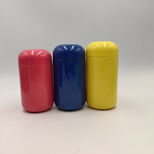 Frasco de <span class=keywords><strong>PET</strong></span> Colorido para Doces e Vitaminas de <span class=keywords><strong>100ml</strong></span>, 150ml, 170ml, Recipiente para Pílulas de Grau Alimentício, Com Tampa Rosqueável, para Mistura de Doces e Leite em Pó - Product Image 1