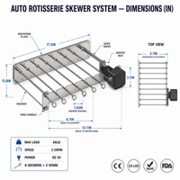 Grille de rôtissage pour kebab à 7 brochettes, rotation automatique motorisée, pour barbecue, shish kebab, fête en plein air