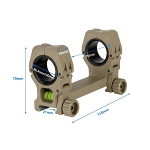 Integrated Optic Matte <b>Tan</b> High Stability Mount Bubble Level 25.4mm/30mm Dual Color Aluminum Alloy 21mm Base Holder - Product Image 6