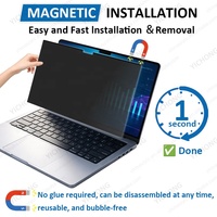 Pelindung Layar Anti Intip Magnetik 2 Arah untuk Macbook Pro 14.2 Inch M3 Max Anti Cahaya Biru Anti UV Filter Privasi