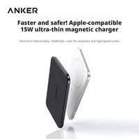 Batterie externe sans fil magnétique ultra-fine Anker 5000mAh Li-Polymère, charge rapide 15W, chargeur portable Type-C A1115