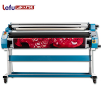 Laminateur pneumatique automatique LeFu LF1700-D5 pour vinyle, laminage à chaud/froid, largeur maximale 1630 mm, vitesse 8 m/min, emballage en caisse en bois