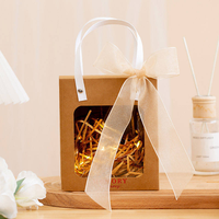 Boîte cadeau rigide en papier kraft de luxe personnalisée, fermeture magnétique, poignée, éponge réutilisable, emballage écologique élégant pour les mariages