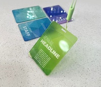 Badge d'identification personnalisé en acrylique – Badges de poitrine colorés en acrylique pour employés, cartes d'identité scolaires et de département, cartes professionnelles
