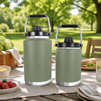 Growler à bière OEM 192 oz (un gallon) 128 oz, bouteille isotherme portable pour camping en extérieur, grande bouteille d'un gallon, d'un demi-gallon