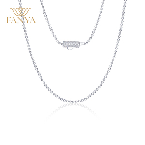 FYXL123345 Plain Handmade Stylish Elegant Versatile <b>Retro</b> Minimalist Niche Long 925 Silver Zircon Rope Chain Unisex Understated - Product Image 2