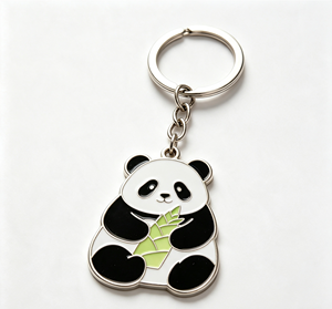 Custom Zinc Alloy Panda Keychain Enamel Metal <b>Key</b> <b>Ring</b> <b>Bag</b> Charm Car Pendant Souvenir Gift - Product Image 2