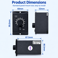 Contrôleur de vitesse de moteur monophasé Palo Industrial AC220V 50/60Hz, régulateur réglable avec contrôle de vitesse stable 6W-400W