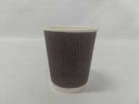 Gobelets à café en papier ondulé de haute qualité 8 oz Gobelets à café jetables Gobelets en papier à double paroi Gobelets à café à emporter pour boissons chaudes