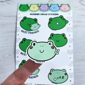 <span class=keywords><strong>Feuille</strong></span> d'autocollants décoratifs personnalisés <span class=keywords><strong>A4</strong></span> A6 brillants découpés à la forme, motif dessin animé mignon, en vinyle transparent imperméable - Product Image 6