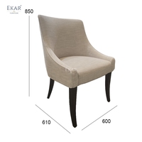 EKAR-Chaise de salle à manger rembourrée Vera Luxe | Sièges de luxe personnalisés pour salles à manger modernes