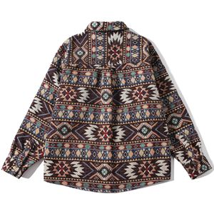 <span class=keywords><strong>Camicie</strong></span> a Maniche Lunghe con <span class=keywords><strong>Motivi</strong></span> Geometrici in Stile Etnico Azteco Vintage, Casual <span class=keywords><strong>e</strong></span> Spesse per Uomo <span class=keywords><strong>e</strong></span> Donna - Product Image 2