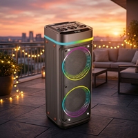 Sistema de Altavoces PA ABS-8211 Pro, Micrófono Dual Inalámbrico Portátil, Batería de Larga Duración, Logotipo Personalizado, Entrega en 7 Días, Nombre BT Personalizado, para Fiestas, Compras al por Mayor