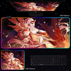 Alfombrilla de Ratón para Juegos LED RGB con Logotipo Personalizado Grande, de Goma Resistente al Agua, 30x80cm, Producto Flashstrike en Existencia - Product Image 3