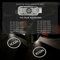Feux de bienvenue LED pour portières de voiture Audi A1/A3/A4/A5/A6/A7/A8/Q3/Q5/Q7/Q8/TT - Lampe projecteur activée par capteur de porte pour sécurité nocturne