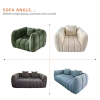 Canapé modulaire de luxe pour salon, ensemble sectionnel avec chaise longue, rembourrage en éponge, tissu compressé sous vide, mobilier de salon