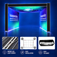 Stand d'exposition portable LED modulaire réutilisable à installation rapide sans outils pour les expositions avec cadre stable et détachable