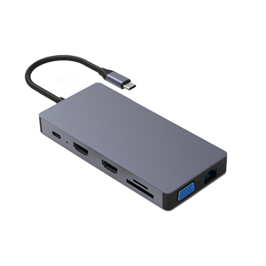 <span class=keywords><strong>Adaptateur</strong></span> HUB compatible Type C vers <span class=keywords><strong>HDMI</strong></span> double 4K USB 3.0 12 en 1 Type C HUB Dock PD 100W USB C Splitter pour <span class=keywords><strong>MacBook</strong></span> Pro <span class=keywords><strong>Air</strong></span> - Product Image 1