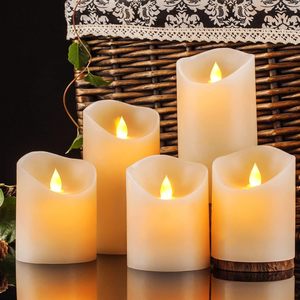 Vela Electrónica LED de 5, 6, 8 y 10 Pulgadas, Lámpara de Boda, Cera de Ceresina Amarilla, Decoración para Yoga, Bombilla de Vela - Product Image 3