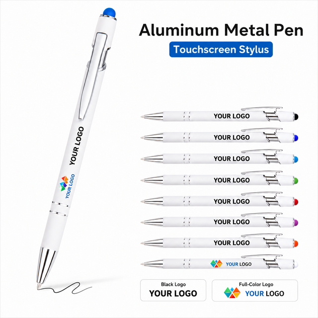 Custom Logo Stylus Ballpoint Pen 2 in 1 Touch Screen Pen Promotional Business Gift Pen for Office Advertising