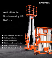 Plateforme élévatrice mobile hydraulique à double colonne et mât unique en alliage d'aluminium de 10 m, petit élévateur