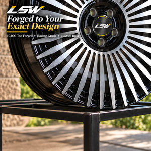 ล้อแม็กซ์ LSW Custom Forged สำหรับรถยนต์นั่งส่วนบุคคล ขนาด 20 นิ้ว สีดำเงาแบบ Turbine Machined  ขนาด 21 22 นิ้ว ล้อแต่งหรูหรา - Product Image 1