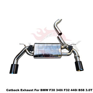Escape de Acero Inoxidable Vortex Performance Compatible con BMW F30 340i F32 440i B58 3.0T, Silenciador con Válvula Electrónica Ajustable - Product Image 5