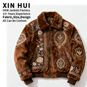 جاكيت طيار رجالي مقاوم للماء من الصوف لعام 2025 من المورد المصنع، جاكيت بومبر عتيق مخصص، جاكيت شتوي للرجال - Product Image 1